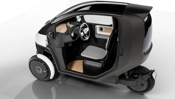 Mini ev car@ Nimbus One Eine kompakte, kippbare E-Fahrzeug mit Geschwindigkeiten von bis zu 50mph w/ Batterie Reichweite für den städtischen Pendeln