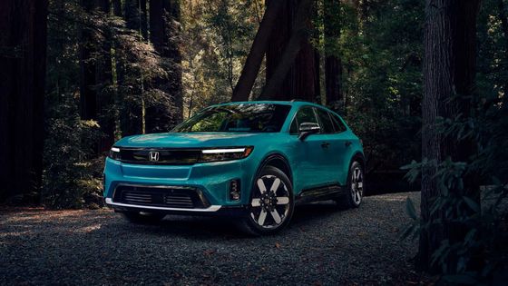 Neues Ev-Auto 2024 Honda Prologue EV Crossover mit niedriger, breiter Haltung, langem Radstand