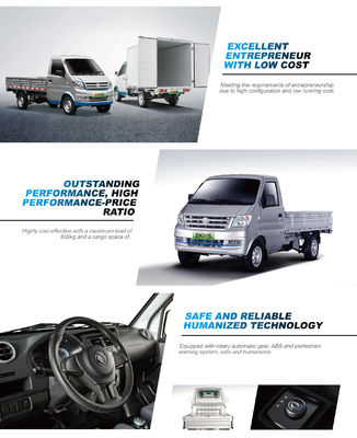 China Brand Electric Mini Truck mit Van Ruichi Ek01s Ladekapazität 720kg 6cbm Container, rein elektrischer Lkw