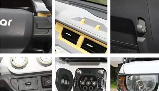 Komfortable und praktische Elektroauto- Chery QQ Eiscreme Qirui 2024 170km 205km 3 Türen 4 Sitzplätze Mini EV Minicar