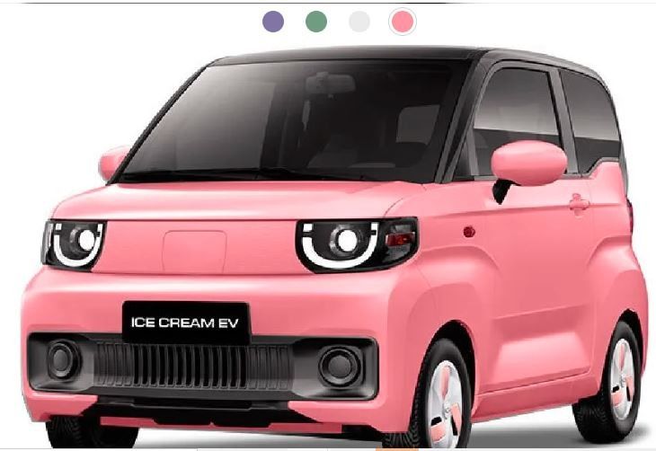 Komfortable und praktische Elektroauto- Chery QQ Eiscreme Qirui 2024 170km 205km 3 Türen 4 Sitzplätze Mini EV Minicar